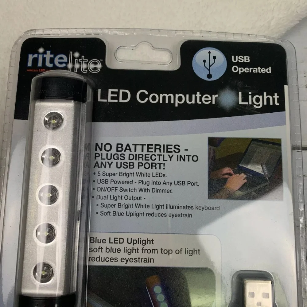rite lite USB Operated LED Computer Light 8" Neck - Picture 3 of 8